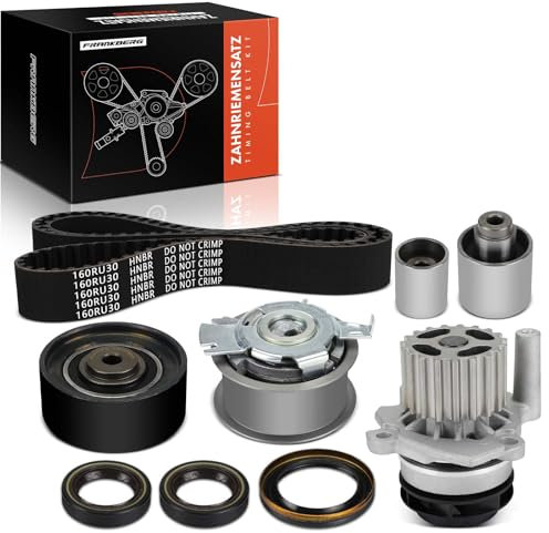 Frankberg Zahnriemensatz Wasserpumpe Kompatibel mit A3 8P1 A4 8K2 A5 8T3 A6 4F2 Oct.avia II 1Z3 Golf VI 5K1 Pas.sat 3C2 Ti.guan 5N Leon 1P1 Superb II 3T4 Yeti 5L Replace# TCKWP342