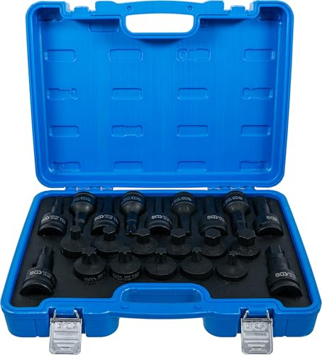 BGS DIY 6185 | Impact Bit Socket Set | 20 mm (3/4) Drive | Internal Hexagon, T-Star (for Torx) | 22 pcs.