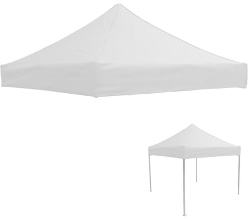 Inscrip Telo di Ricambio per Gazebo - Copertura 4 Angoli Canopy Top per Esterni, Telone Bianco 3 x 3 m