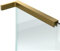 LukLoy Feste Glashalterung, Wand-an-Glas-Duschstützstange, L-förmige Stabilisator-Montagehalterung für 8-12 mm Duschpaneele (Gold, Glas rechts)