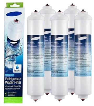 FGJDERYH Filtre à Eau de Rechange for réfrigérateur, Compatible avec Samsung DA29-10105J HAFEX/EXP, 5231JA2010B, Filtre Externe en Ligne GXRTQR, certifié NSF, durée d'utilisation de 6 Mois(5PCS)