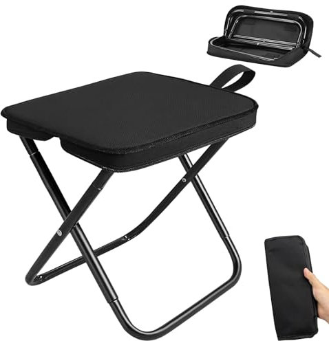 Puasok Sgabelli Pieghevoli, Sgabello Pieghevole Portatile, Panchetto Pesca, per Viaggi Escursionismo Giardino Pesca Barbecue Spiaggia