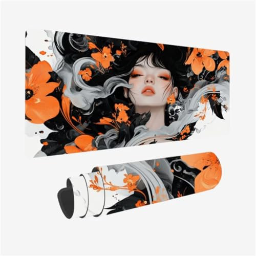 Gaming Mouse Pad abstract Mouse Mat Woman Desk Mat Large 1000x500mm XXL Mousepad Gaming Accessories for Improve Accuracy Speed, Stitched Edges, Non Slip Rubber Base, Waterproof, Gamer Gifts,Model494
