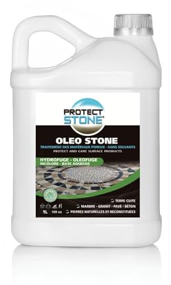 Protect Stone Steinimprägnierung 1L (20m²) Wasser- & schmutzabweisende Fassaden & Terrassenversiegelung für Naturstein, Beton, Granit, Pflaster & Fliesen – Innen & Außen, Schutz vor Frost & Moos