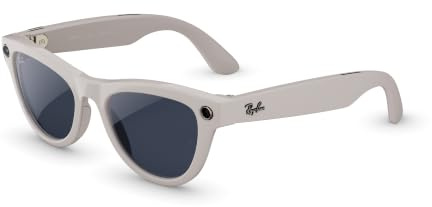 RAY-BAN Meta Gen 2 Skyler - AI Glasses for Men & Women, Shiny Chalky Grey | 12MP Camera, 3K Ultra HD Video, Voice Command, Open-Ear Audio, 8H Battery, Meta AI App - Transitions® Clear to Sapphire