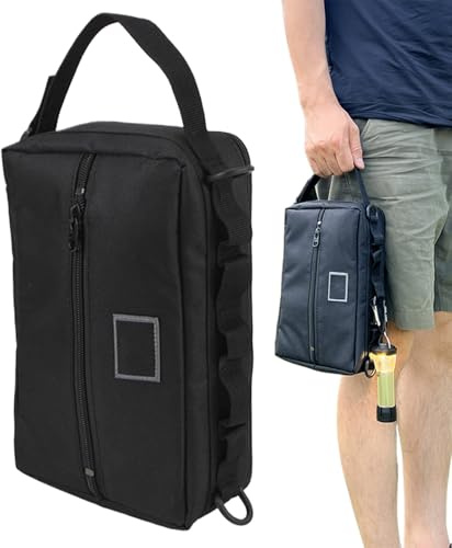 Yumneo Camping-Küchen-Organizer, Campinggeschirr-Organizer, tragbares Grillwerkzeug, Gabeln, Löffel, Caddy für Haushalt, Zuhause, Reisen, Wandern, Picknick, Grillen