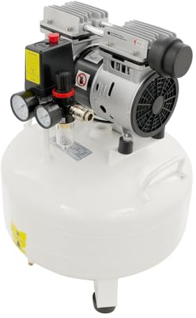 YUNRUX Flüsterkompressor 30L Luftkompressor 550W Silent Druckluftkompressor mit 2 Manometer elektrischer Kompressor thermische Schutzvorrichtung Compressor leise ölfrei flüster Druckluft Kessel