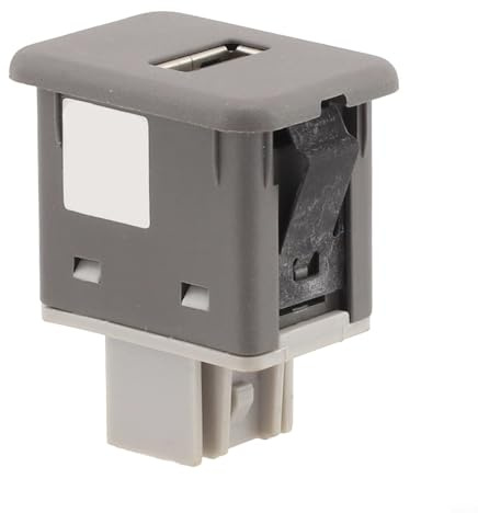 USB Buchse Mittelkonsole Grau Kompatibel für Opel Adam Corsa D E für Trax 2015 OE 20928734 Ersatzteil ABS Kunststoff Einfacher Einbau