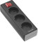 Garza Power - Regleta de 3 enchufes | Sin Cable | con Interruptor | Ladrón múltiple | Protección infatil | Color Negro