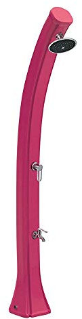 Formidra - Douche Solaire Happy 4x4 44L - DS-H422RS - Douche Solaire Extérieure en Polyéthylène HD avec Rince Pieds, Mitiguer et Pommeau Effet Pluie - Grande Capacité - Rose - 26x29x222 cm…