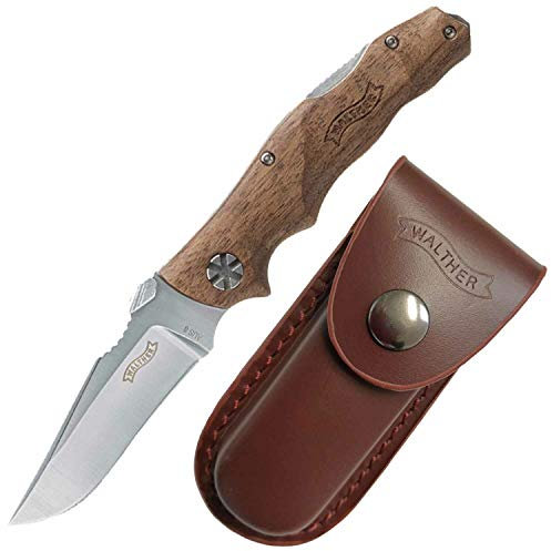 walther Umarex AFW 2 Messer aus AUS8 und Walnussholz in der Farbe Silber-Braun, Klingenlänge: 7,2cm, 5.0831