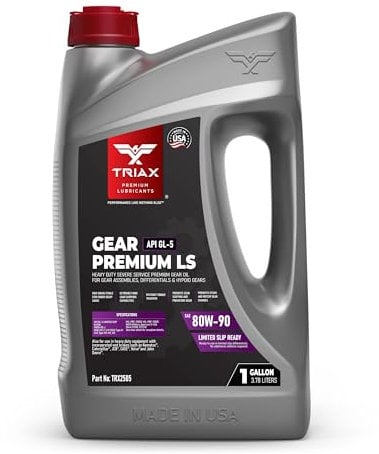 TRIAX HD Gear Premium LS 80W-90 GL-5 olio lubrificante per cambi manuali, differenziali a slittamento limitato, trasmissioni manuali, ingranaggi ipoidi, assali. Approvato NATO Military (1 gallone)