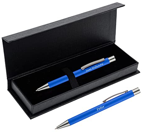 Paul Clover Personalised Engraved Aluminium Ballpoint Pen with Graphite Finish in a Gift Box - Elegant Gift Idea for Your Loved Ones, Men and Women - Enter Your Custom Text