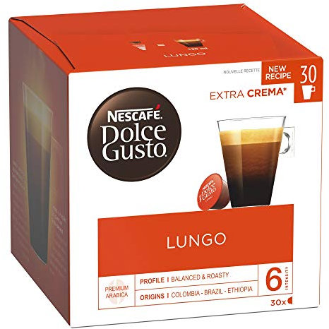 Nescafé Dolce Gusto Lungo - Café - 90 Capsules (Pack de 3 boîtes XL x 30)