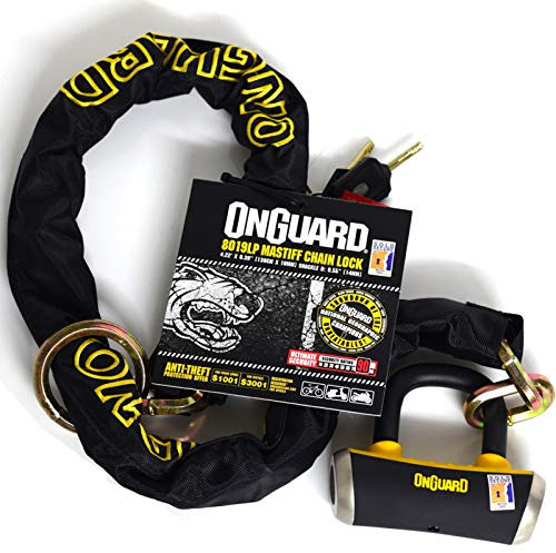 OnGuard Mastiff 8019LP Bike Chain Lock (Sold Secure Bicycle Gold) …