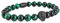 Akitsune Regis Perlenarmband - Armschmuck Damen Herren Beads Löwe - Mattschwarz - Tigerauge Grün - 18cm
