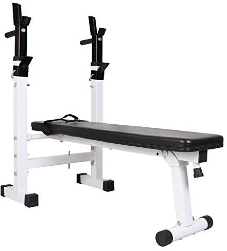 Hantelbänke Squat Rack Bankdrücken Herren Fitness Langhantel Rack Multifunktionsregal Einstellbare Halterung Home Indoor-Fitnessstudio Faltbar Krafttrainingsstand