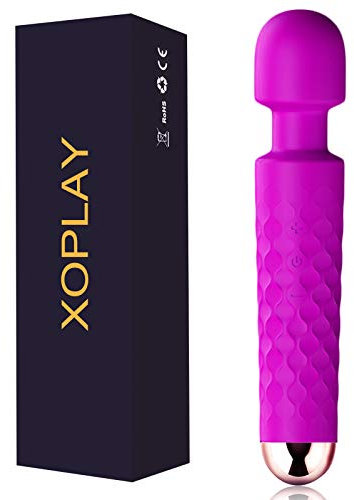 Magic Powerful Wand Massager Tool, Massager avec 25 modes, Whisper, Waterproof, Massage thérapeutique sans fil pour le corps, le cou, l'épaule, le dos (violet)