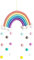 WINOMO Holz Baby Mobile Babybett Windspiele Hängende Wolken Regentropfen Makramee Regenbogen Boho Quasten für Neugeborene Babyzimmer Deko Kinderzimmer Wanddeko Dekoration