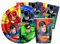 Isola Party Kit de fête d'anniversaire de super-héros pour 16 personnes écologique (16 assiettes diamètre 23 cm, 16 verres 266 ml, 16 serviettes 33 x 33 cm)