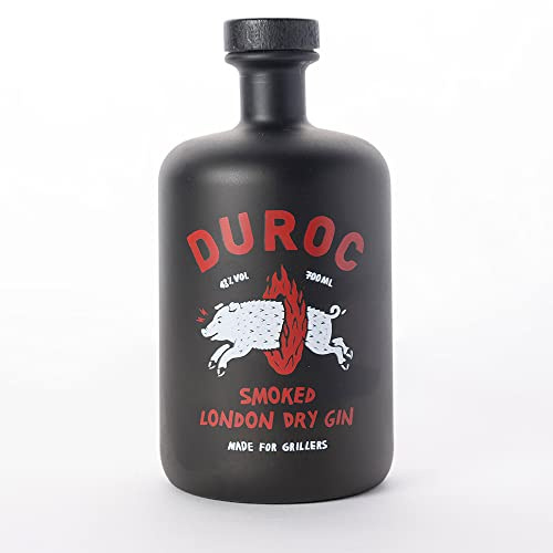 Duroc, Smoked London Dry Gin, Realizzato con Tecnica London Dry, con Cardamomo Nero, dal Gusto Fresco e Agrumato, Ideale da Accompagnare a Barbecue e Carni Rosse, 700 mL, 43% VOL, Made for Grillers