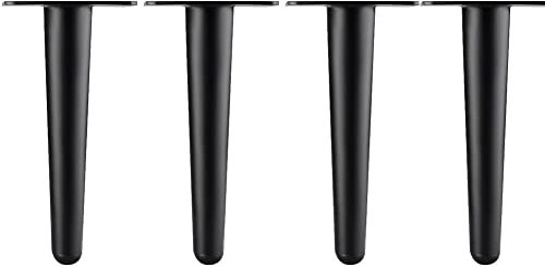 Schwarze Möbelfüße mit geradem Bein, 30 cm hoch, für Bank-Ersatzbeine, 4 Stück