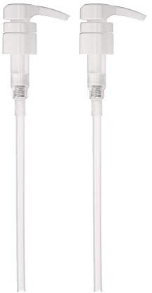 Hilai 1L Pelican Pump Dispenser, Universal Plastic Shampoo Conditioner Bottle Dispenser, 26cm, 2pcs, White, Lotion & Soap Dispensers