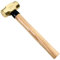 WEDO Messing Fäustel mit Holzstiel,Messinghaupt 2 Pfund Vorschlaghammer,Kopf geschmiedet Stemmhammer,Abbruchhammer,Schlosser-Hammer Länge 320mm,Einsatz bei Präzisionsabbrucharbeiten,DIN Norm