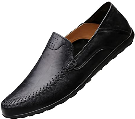 Mocassin Homme Cuir Penny Loafers Conduite Bateau Chaussures Respirant d'affaires Oxfords Ville Casual Souple Chaussons