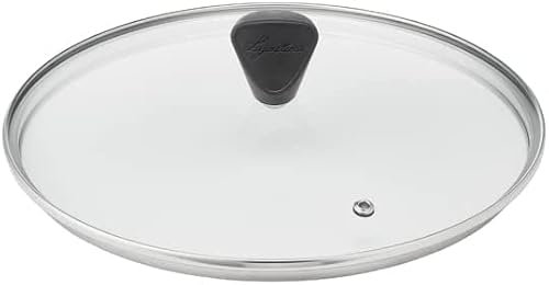 lagostina coperchio cm 30 per padelle pentole e casseruole in vetro con bordo acciaio e pomello in bakelite Demetra