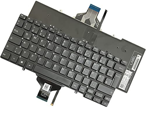 JINTAI Layout Tastiera GR Laptop (retroilluminata) per dell Latitude7400 3400 5400 7410 5401 5411 GR VWKCT backlitv Backlit Keyboard Black Tedesco QWERTY Layout Laptop Keyboard Layout (Backlit)