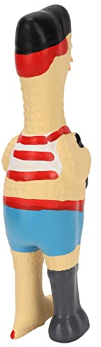 Tnfeeon Quietschendes Hähnchen Hundespielzeug, Latex Zähneknirschendes Hundespielzeug im Piraten-Huhn-Design, Lustiges Interaktives Spielzeug(Piraten-Huhn)