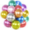 Confezione da 50 palloncini metallizzati arcobaleno da 30,5 cm, palloncini colorati cromati per compleanno, feste di compleanno, laurea, Capodanno, baby shower, eventi, decorazioni