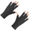 TOYMIS Anti UV Gloves for Gel Nail Lamp, Half Finger Gloves Fingers Protection Gloves Manicure Supplies for Gel Manicure UV Light Gloves Protection for Nail Salon Outdoor Activities (Black)