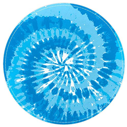 VBFOFBV Teppiche für Schlafzimmer, Ultra-luxuriöser, weicher und Dicker, Rutschfester Teppich für Kinder, Babyzimmer, Kinderzimmer, moderner Dekorteppich,Krawatten Kunst Blau Strudel