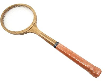 JISADER Holz-Tennisschläger, Rutschfester Griff, Geschenk, Hotel-Display, Vintage-Dekor, Retro-Stil, Tennisschläger für, Muttertag, Frauen, Männer,