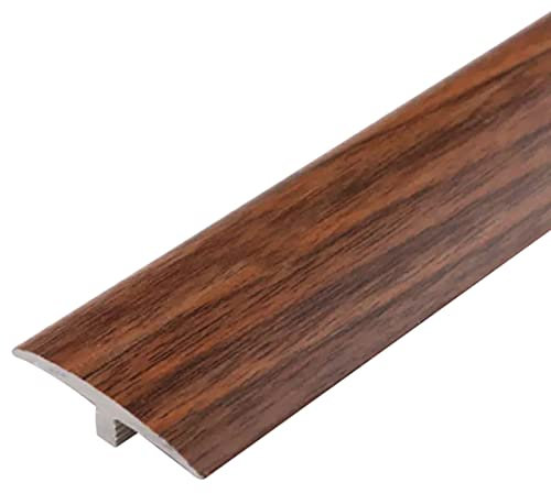 Übergangsprofil, Bodenübergangsschwelle mit T-Form: PVC-Einfahrtkantenleiste für Teppiche und Böden/Böden und Türen, helle Teakholzfarbe ()