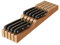 in-Drawer Knife Block Organizer - Bamboo Wood Drawer Knife Holder-Protecting Knife Organizer Block Holds Up to 9 Knives（Not Included）