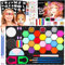 MULEVIP Pinturas Cara para Niños Pintacaras Infantil 27 Colores Pintura Cara Niños,Pintura de Cara para Niños con Plantillas y Pinceles,Gemas,Maquillaje de Halloween,Colores de Pintura Corporal