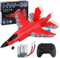 Henakmsl Avion Télécommandé, 2CH Avion RC F35, 2.4 GHz HW39 Fighter Avion Radiocommandé RTF pour Débutants/Enfants/Adultes, Jouet Avion Recharge USB, Rouge