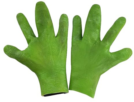 FENOHREFE Full Face Alien Für Erwachsene Halloween Alien Handschuhe Set Alien Cosplay Kostüme Requisiten Für Halloween Party Alien Realistische Alien Erwachsene Alien Und Hände Alien Realistische