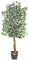 CHRISTOW Artificial Ficus Tree, Fake Weeping Fig House Plant for Home Decoration, Lifelike Variegated Leaves, Natural Wooden Trunk with Twists, Weighted Pot, Indoor Outdoor (150cm / 5ft)