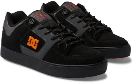 DC Shoes Herren Pure Sneaker, Grey/Black/Orange, 47 EU