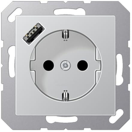 SCHUKO® USB-A Stecker Aluminium (Jung A1520-18AAL)
