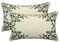 Tosleo 2 Stück Kissenbezüge Bestickte Dekorative Wurfkissenbezüge 30x50cm Kissenhülle Vierseitige grüne Blätter für Gartenlounge Sofa Dekokissen Wohnzimmer Schlafzimmer Blumenmuster
