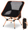 Chaise de Camping, Chaise Pliante Portable avec Poche, Charge Maximale 400lbs, Support en Alliage d'aluminium, Chaise de Pêche Extérieure, Pique - Nique, Plage, Voyage, Activités Extérieures, La fête