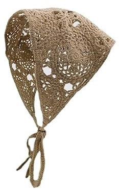 Häkel-Haarbandana, gestrickt, DIY, Herbst, rote Beere, handgefertigt, Häkel-Haarbandana, Haarschal, Dreiecks-Stirnbänder, Häkel-Haarband, Kopftuch for Frauen und Mädchen (Color : D)