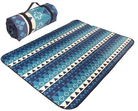 Fasksh Picknickmatte, Frühlingsausflug, Outdoor, Gras, verdicktes Picknicktuch, Camping, feuchtigkeitsbeständig, wasserdicht, Luftmatratzen, Zubehör für Camping (Farbe: D1, Größe: 150 x 150 cm)