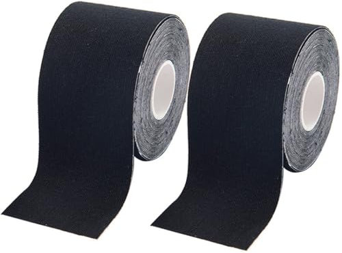 Lot de 2 rouleaux de ruban adhésif imperméable en coton doux pour la poitrine, Small, Nylon, Pas de gemme