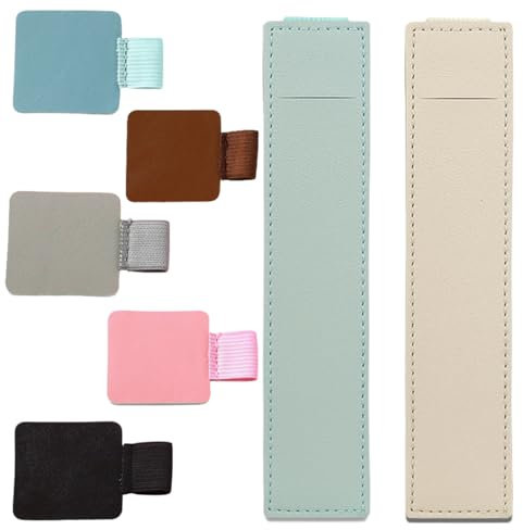 QOWUXHZ 5 Stück Stifthalter Notizbuch Stiftringhalter Selbstklebender Lederstifthalter Notizbuch Selbstklebender Stiftring Für Tablet Tagebuch Notizbuch Mit 2 Verstellbarer Gummiband Stifthalter